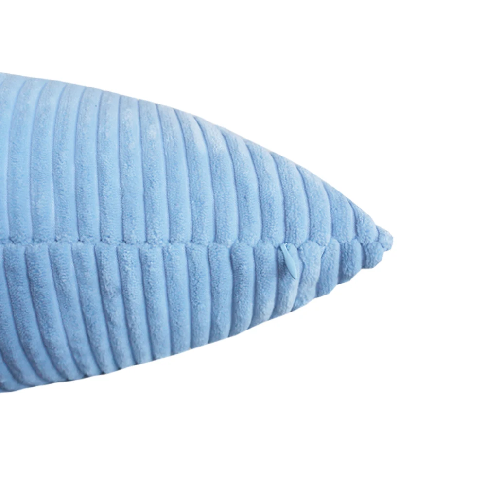 Gestreifter Cordstoff, einfarbig, Kissenbezug, 45/50/60 cm, Sofa-Bett-Dekoration, klassischer einfacher Kissenbezug NPCJC-C – Detail 18