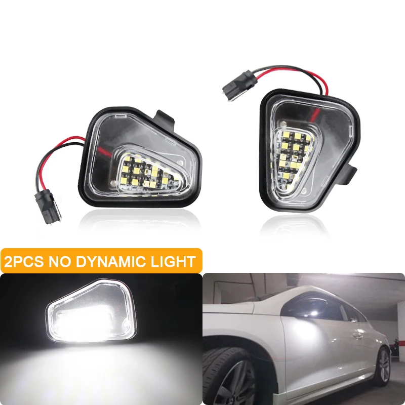 

2 шт. для Volkswagen CC 2011-2019 EOS 2009-2015 Светодиодная лампа для лужайки под боковым зеркалом освесветильник без ошибок светодиодный ная лампа для лужайки