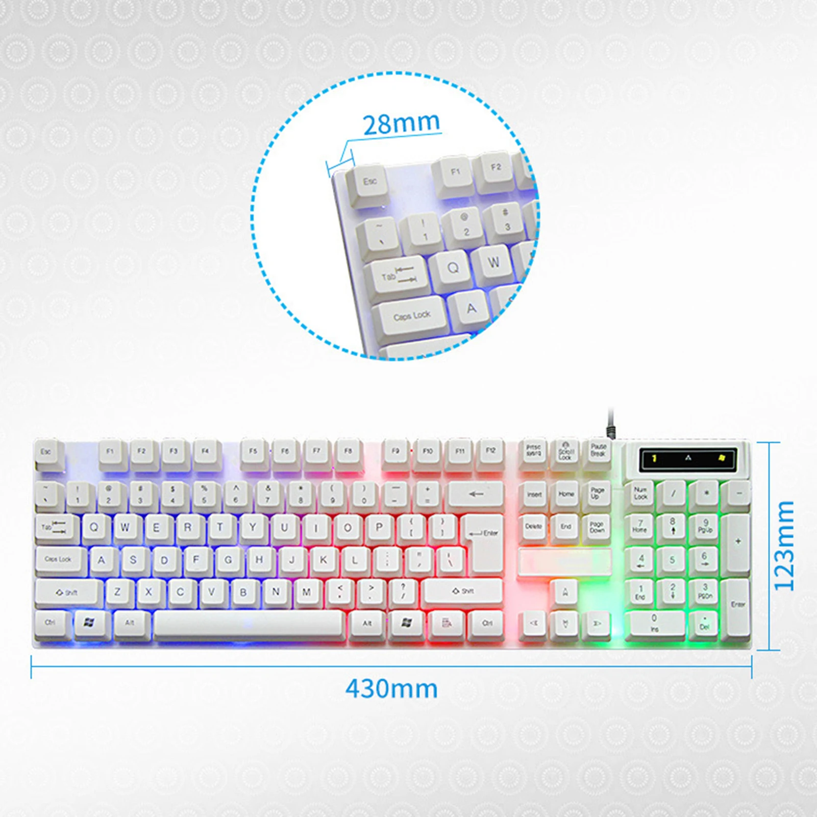 104 Keys ABS Luminous Wired Gaming Keyboard Mouse Set Keyboard Mouse Combos With USB Interface for game or office