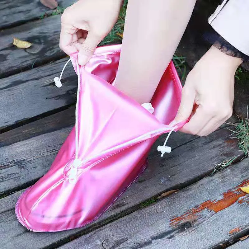 Nieuwe Regenlaars Hoes Met Waterdichte Laag Anti-Slip Slijtvaste Dikke Waterdichte Schoen Cover Heren Reusab Regen Laars Cover Voor Heren