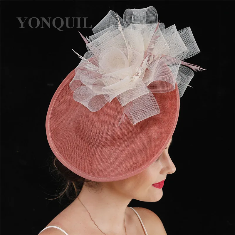 New Fashion Bride Women's Vintage Flower Mesh Net Fascinator Hair Clip Hat Party Wedding Millinery Cap Headband Ladies Fedora