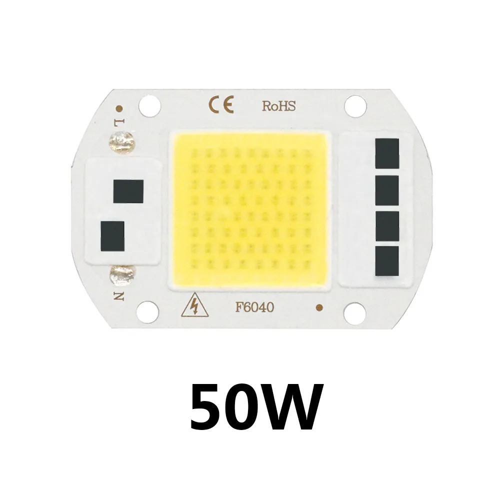 Chip LED COB AC220V 50W 10W 20W 30W Nie ma potrzeby sterownika do światła halogenowego Reflektor Lampada Lampa Led Żarówka DIY Oświetlenie Biały