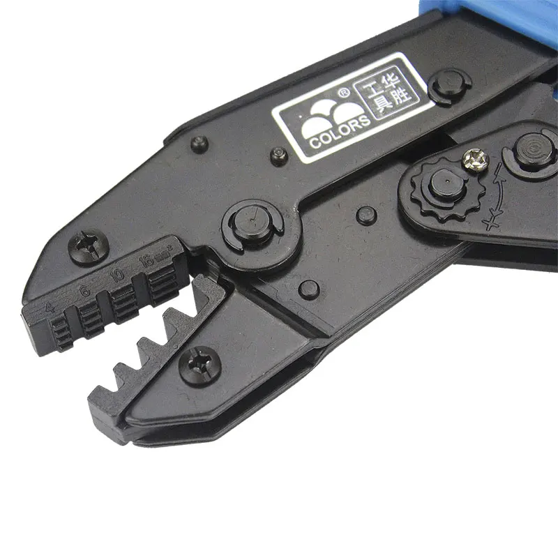 Imagem -05 - Catraca Friso Alicate Estilo Europeu Terminais Elétricos Crimper Ferramentas Punho Azul Cores Hs16gf 461016 Mm2 115awg