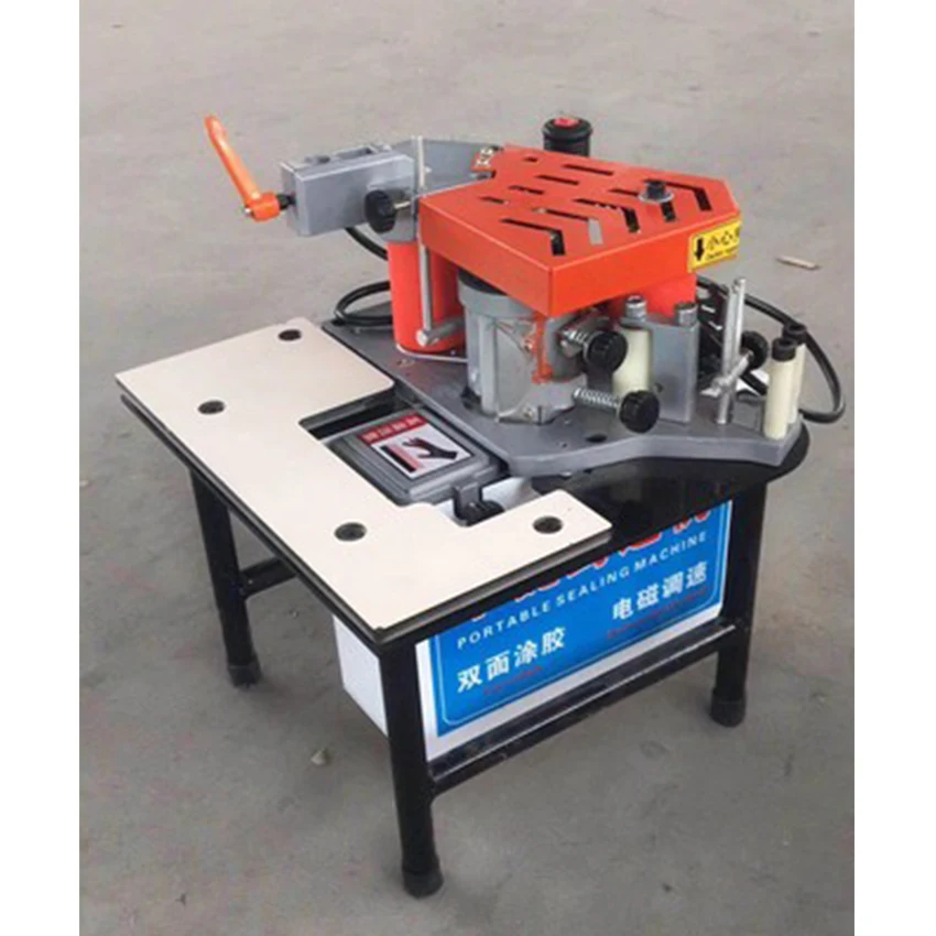 Edge Banding Machine Portable Two-sided Gluing Edge Bander speed controllable Woodworking Edge Banding Machine 220V 750W