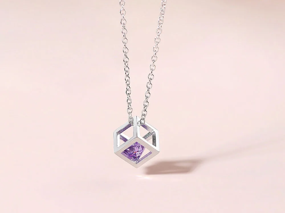 Zauberwürfel Förmigen Anhänger Halskette Für Frauen Ästhetischen Kette Auf Den Hals Trend 2022 Schmuck Halsband Für Weibliche Großhandel n279 – Detail 9