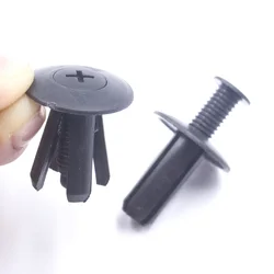 30Pcs 100Pcs Black Plastic Rivet Push in 8mm Hole Trim Panel Retaining Car Expansion Clip Universal