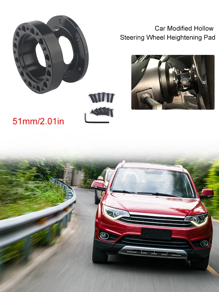 Car Steering Wheel And Hub Spacer 2/3/4 Inch Aluminum Steering Wheel Extension Spacer Steering Wheel Adapter Steering Practical