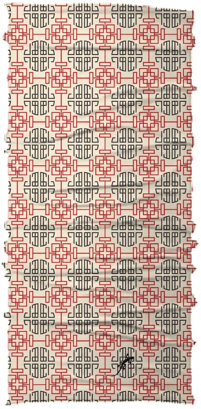 

Necko Geometric Red Black Buff Bandana Face Mask-DN324 460043782