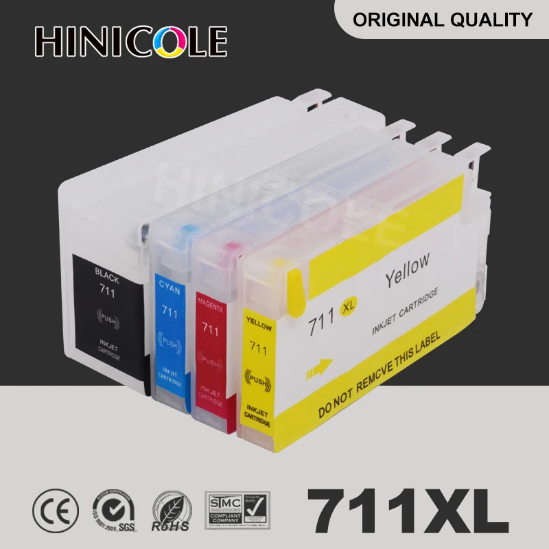 Hinicole Ink Cartridge 711 XL For HP Designjet T120 24 T120 610 T520 24 T520 36 T520 610 T520 914 Refill Cartridges