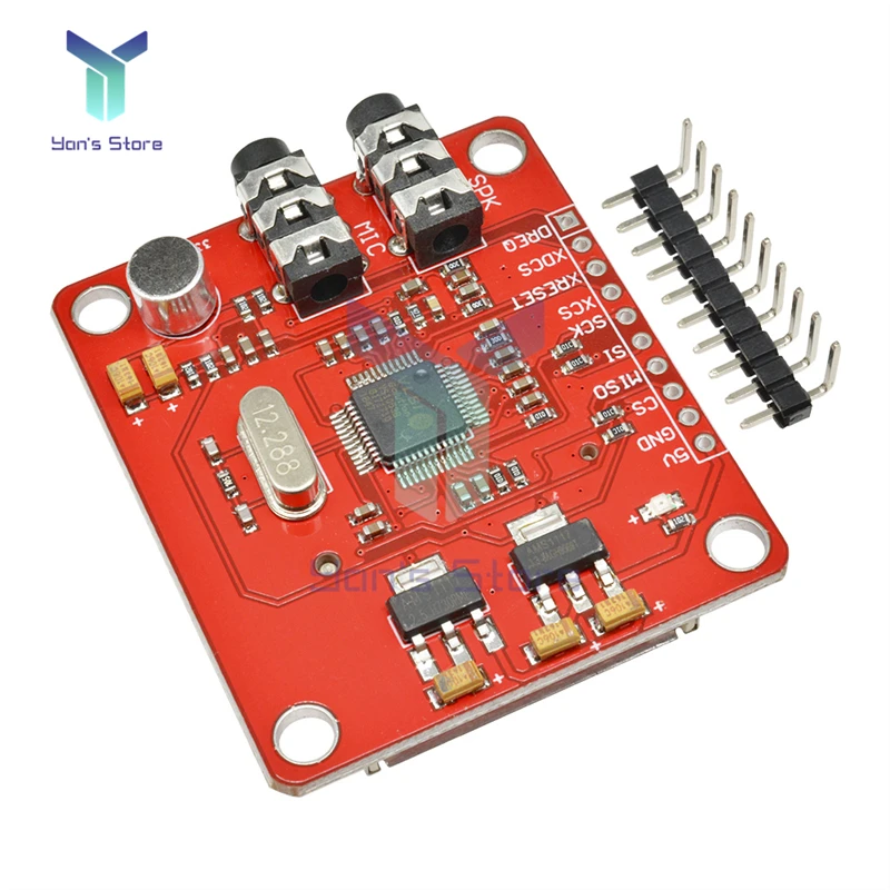 VS1053 VS1053B MP3 Mô Đun Với Khe Cắm Thẻ Nhớ SD VS1053B Ogg Ghi Hình Thời Gian 12.288 Mhz Pha Lê 16-Bit PCM Cho Arduino