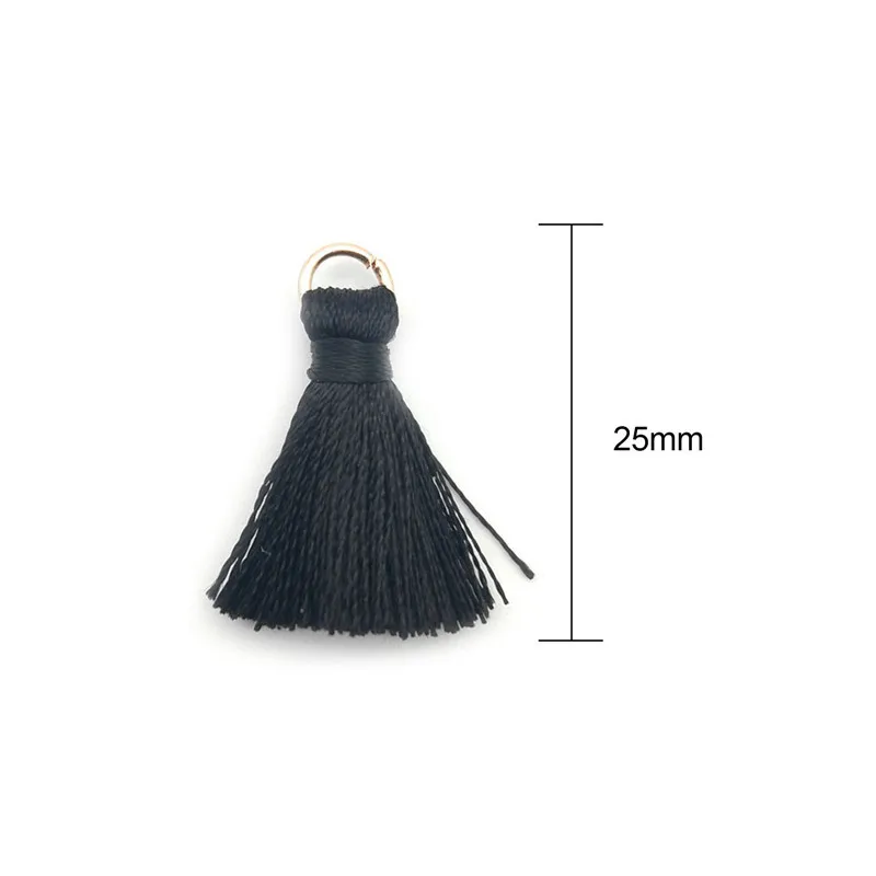 10Pcs/lot 2.5cm Mini Polyester Tassels For Earrings Jewelry Pendant Making Supplies Necklace Findings DIY Craft Decor Materials