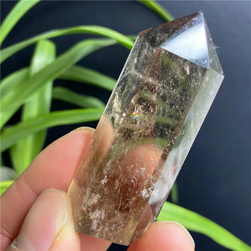 Top Natural Morion Transparency Quartz Crystal Obelisk Reiki Healing Chakras Stone Family Feng Shui Decoration