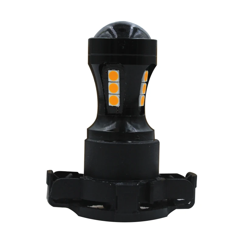 BMTxms Front Turn Signal Lights Amber White CANbus PY24W 5200s LED Bulb For BMW Land Rover Range Rover Sport LR4 2010 2011 2012