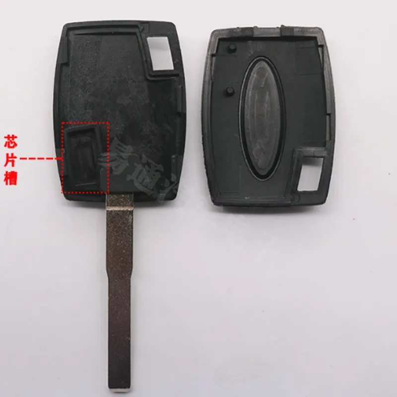 10PCS WITH Logo 10pcs/lot Transponder Key case shell for Ford Fiesta Mondeo Focus C-Max S-Max Galaxy Kuga HU101 Free shipping