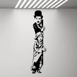 Art Decor Chaplin the Kid Wall Stickers Vinyl Movie Star Actors Wall Decal Home Decoration for Living Room Kids Room P666