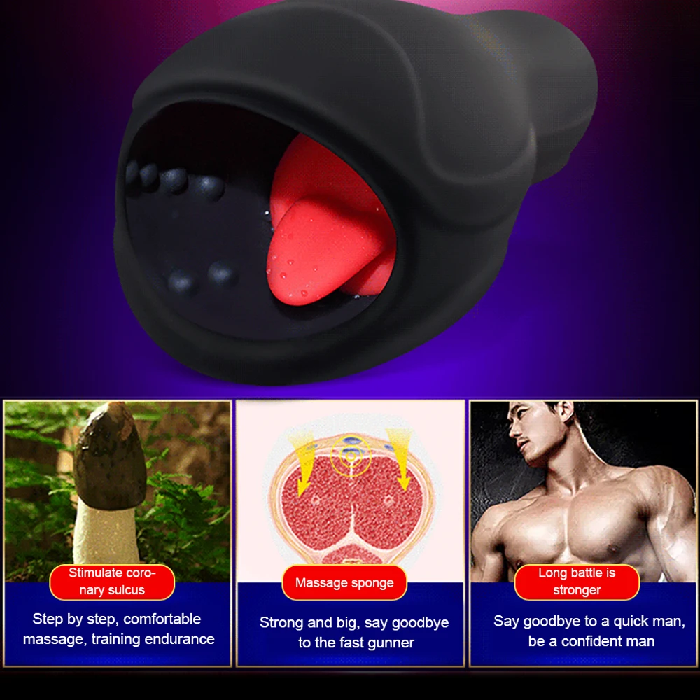 Powerful Vibrator Glan Massager Penis Stimulation Delay Trainer Male Masturbator Automatic Sex Machine Sex Toys for Men Adults