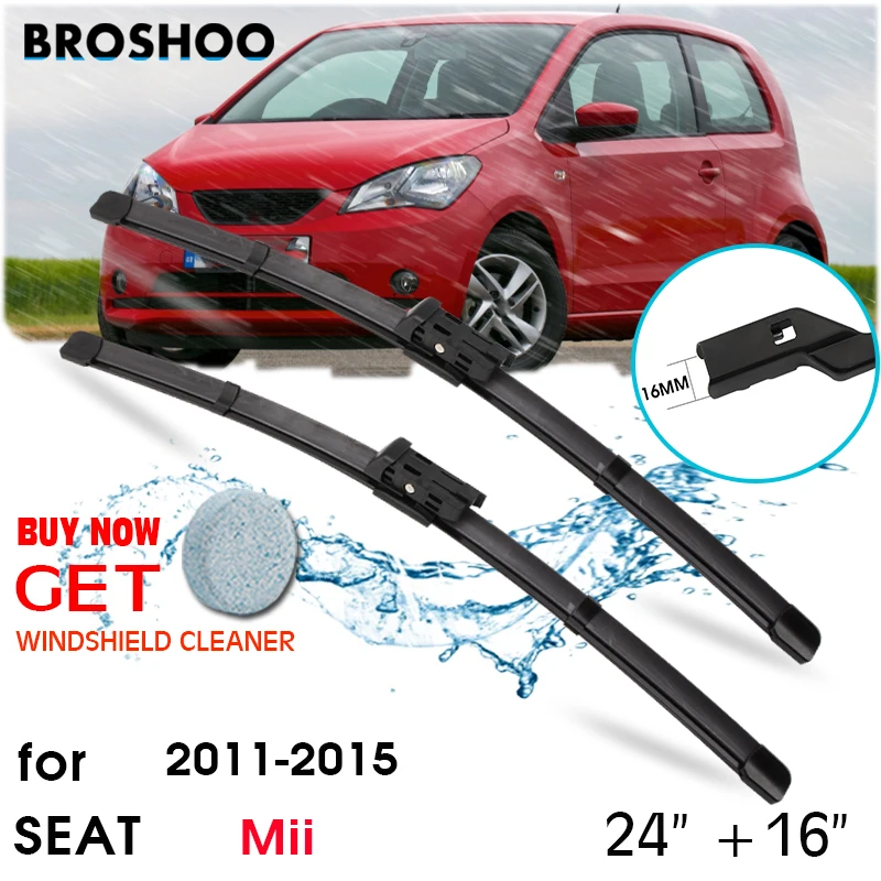 Car Wiper Blade Front Window Windscreen Windshield Wipers Blades Push Button Auto Accessories For SEAT Mii 24