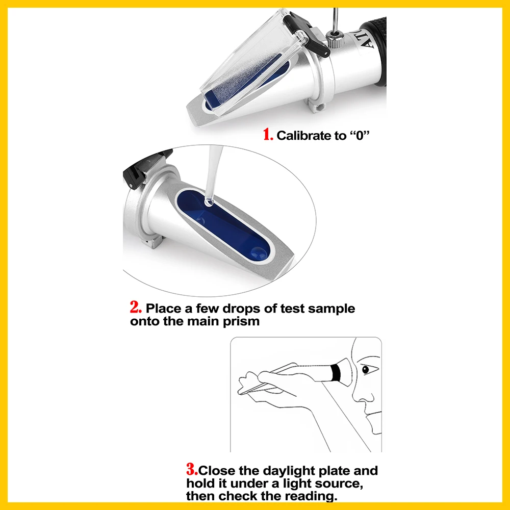 RZ High Concentration Brix Water 3 in 1 58%~92% Honey Refractometer Bees Sugar RZ127