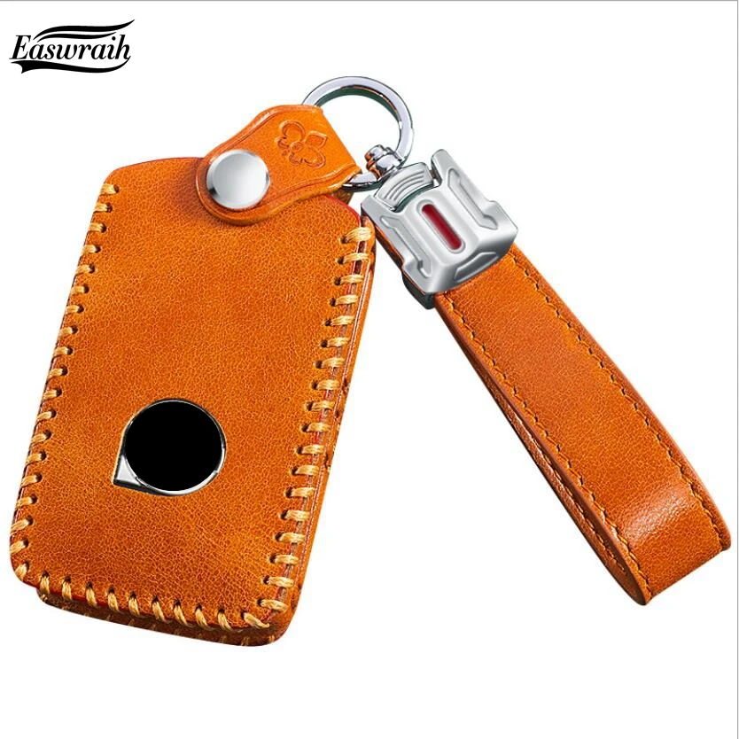 Car Leather Smart FOB Key Protective Shell Key Case For Volvo XC40 XC60 S90 XC90 V90 2017 2018 2019 T5 T6 T8 Accessories