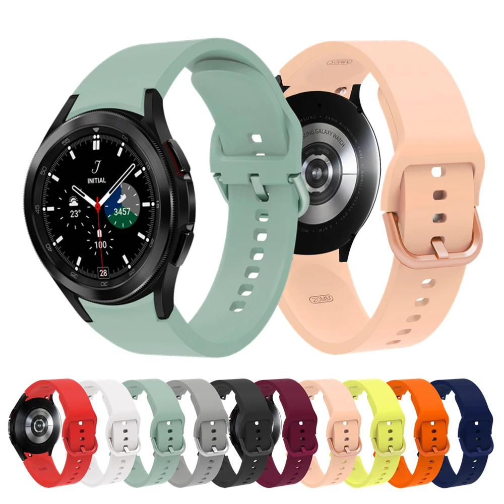 스포츠 삼성 갤럭시 시계 4 클래식 42mm 46mm 40mm 44mm 실리콘 갤럭시 시계 4 팔찌
