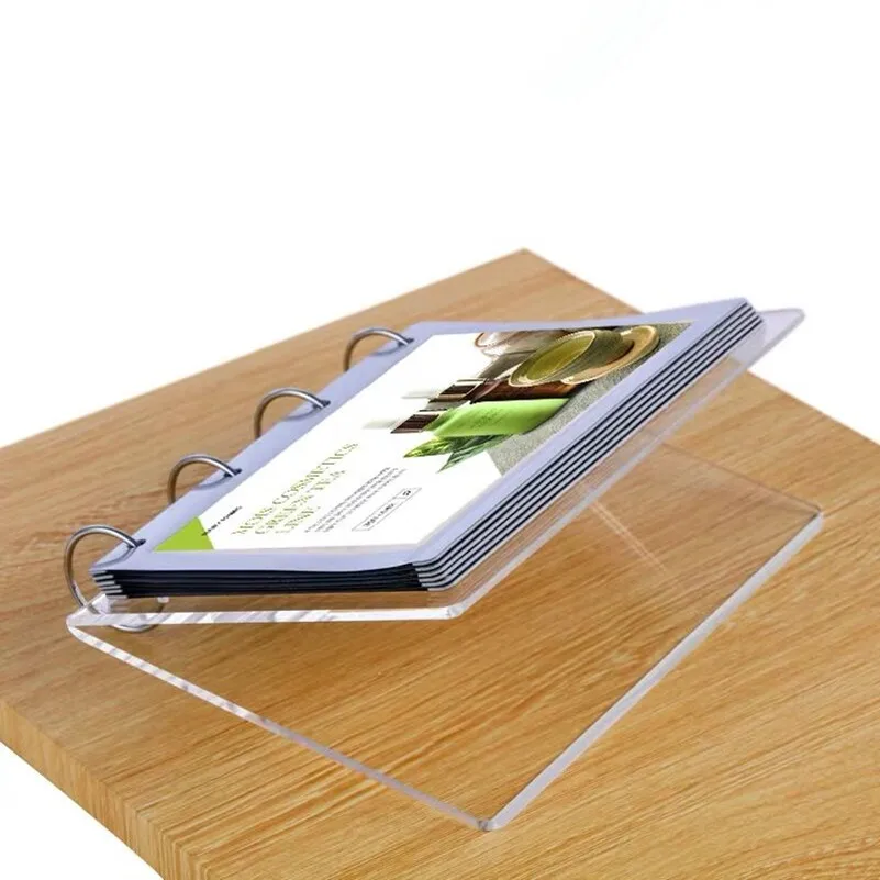 A6 Flip Table Acrylic Card Holders Sign Poster Display Stand Menu Paper Holder Picture Photo Frame