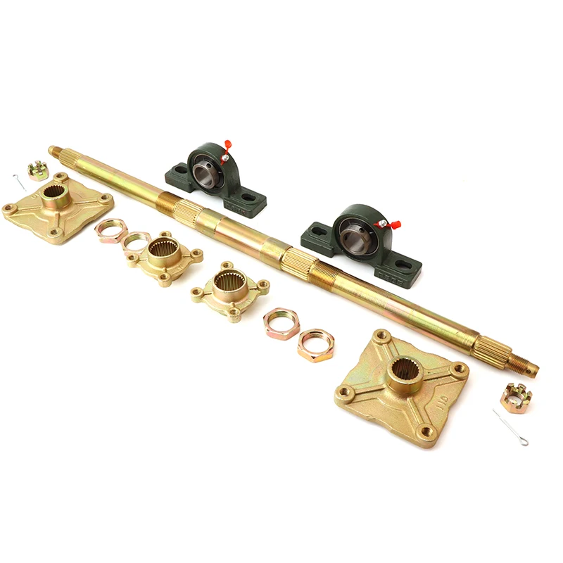 

1 Set 710mm 740mm 3/4 hole rear axle assembly with mounting bracket for 50cc-125cc ATV kart quad motorcycle parts