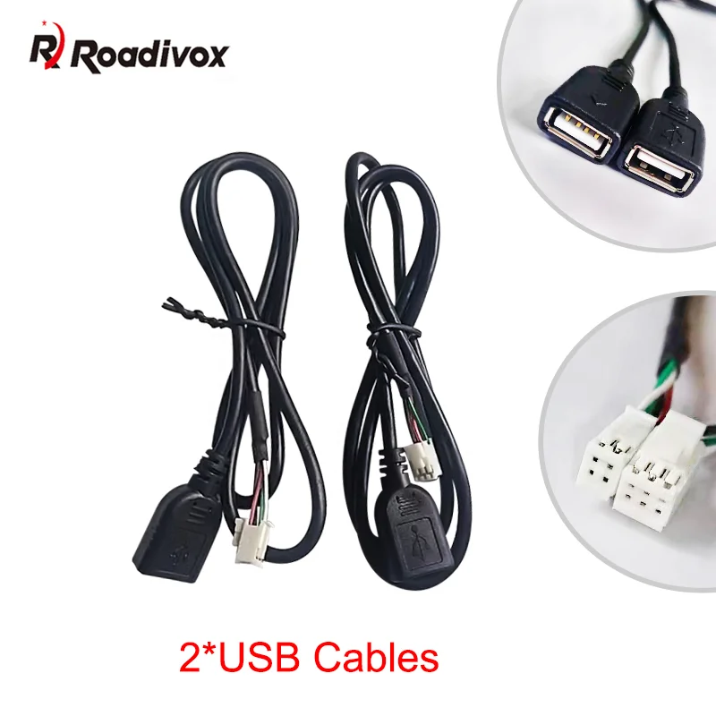 

USB cable for android car radio long usb cable 4 pin and 6 pin cable adapter connector