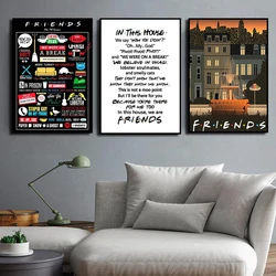 DIY 5D Diamond Painting Friends TV Show Poster Quotes Art Painting Print Central Perk Wall Pictures Dormitory Bedroom Decor