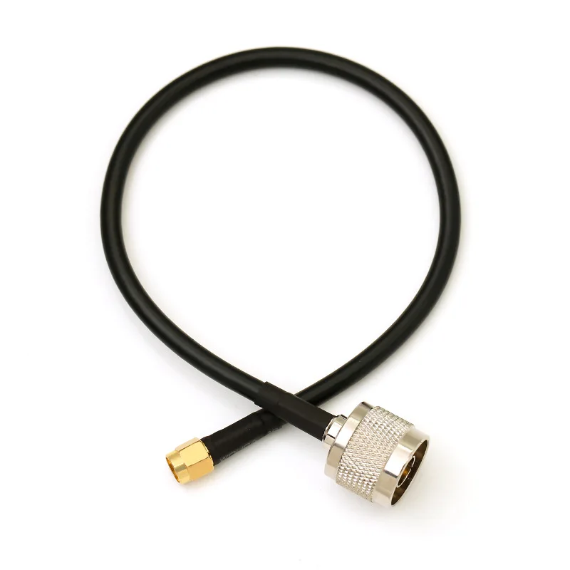 RG58 N Nam Để SMA Đực Cắm RF Adapter Cáp Đồng Trục Hình Heo Dây Nối Dài Dây Nhảy 30CM 50CM 1M