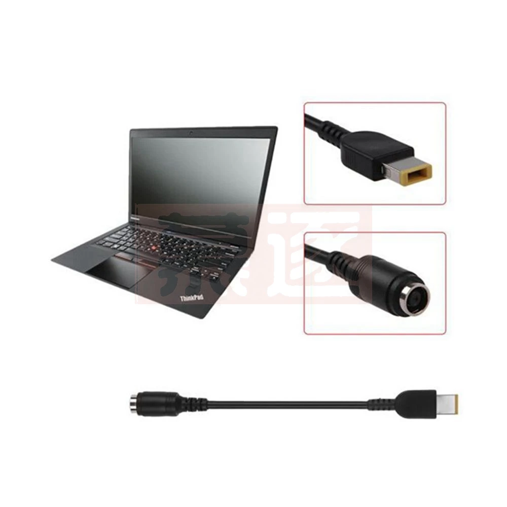 Adaptador de energia para Lenovo ThinkPad, DC 20V Carregador, Conector Conversor Carbono, Nova fonte de alimentação, 7.9*5.4mm, 15cm