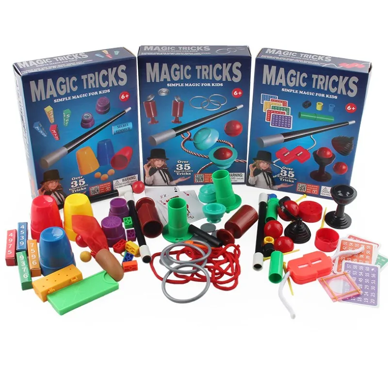 Magic Kit Set with Instruction Manual Magic Tricks Close Up Magia Puzzle Simple Gimmick Props Toys for Kids YH2090