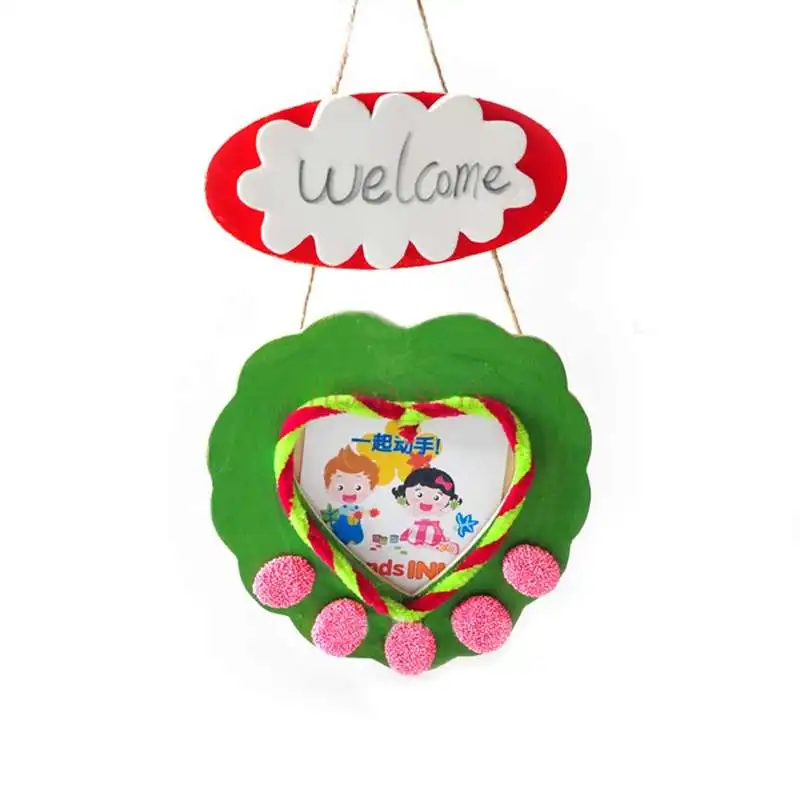 Wooden Love Photo Frame Flowers Tag Decoration Kindergarten Coloring Painting Children's Thanksgiving Gifts For Teachers