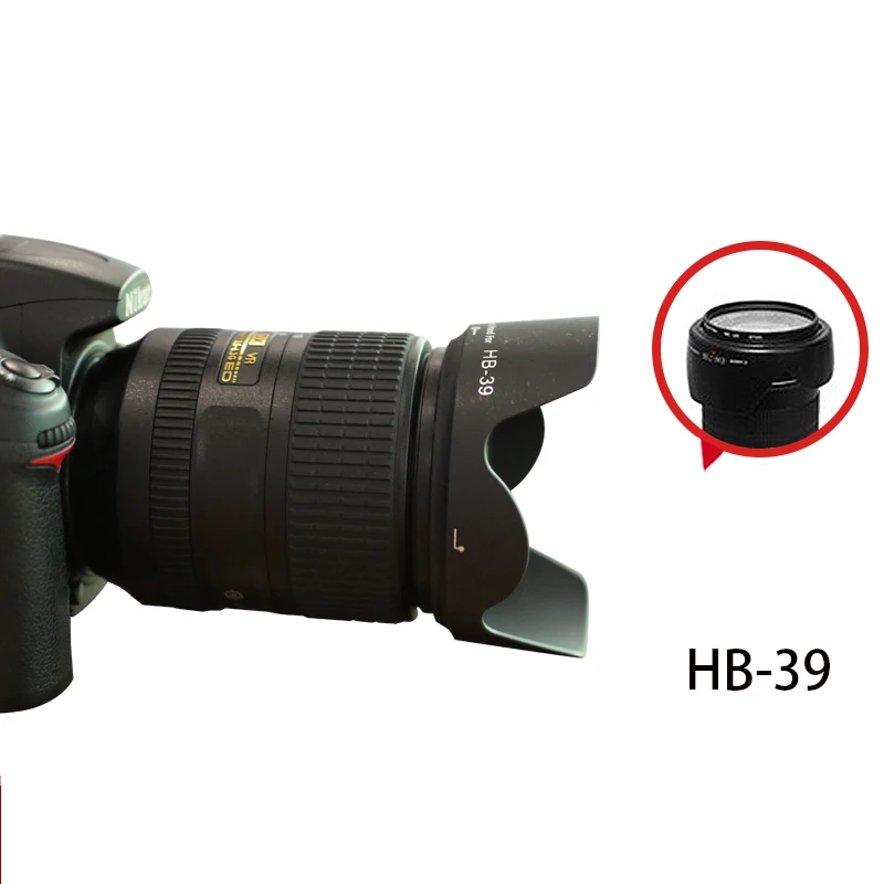 HB-39 Camera Lens Hood Nikon 16-85 18-300 Lens DSLR Camera D7000 D7100 D7200 D7500 D5600 Accessories 67mm  HB39