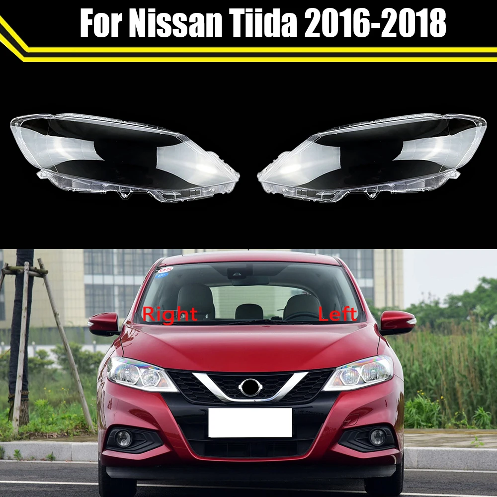 

Headlamp Case For Nissan Tiida 2016 2017 2018 Car Front Clear Headlight Cover Head Light Lens Caps Transparent Lampshade Shell