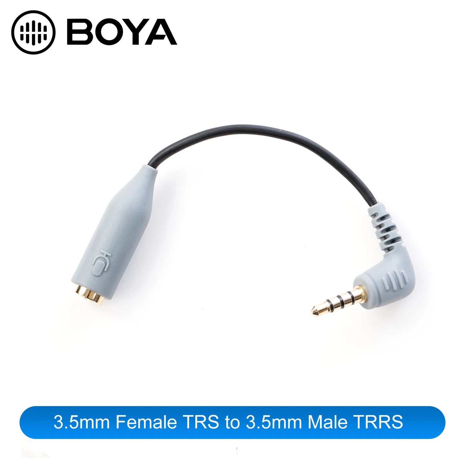 BOYA BY-CIP2 3,5 мм TRRS TRS адаптер для кабеля микрофона для iPad iPod Touch iPhone и смартфонов Android аксессуары для телефона