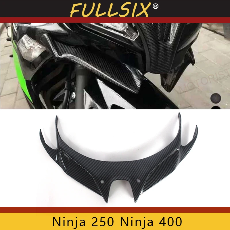 

Передние Обтекатели для мотоциклов KAWASAKI ninja 250 ninja 400 2018 2019, аэродинамические крылья из углеродного волокна, защитные накладки