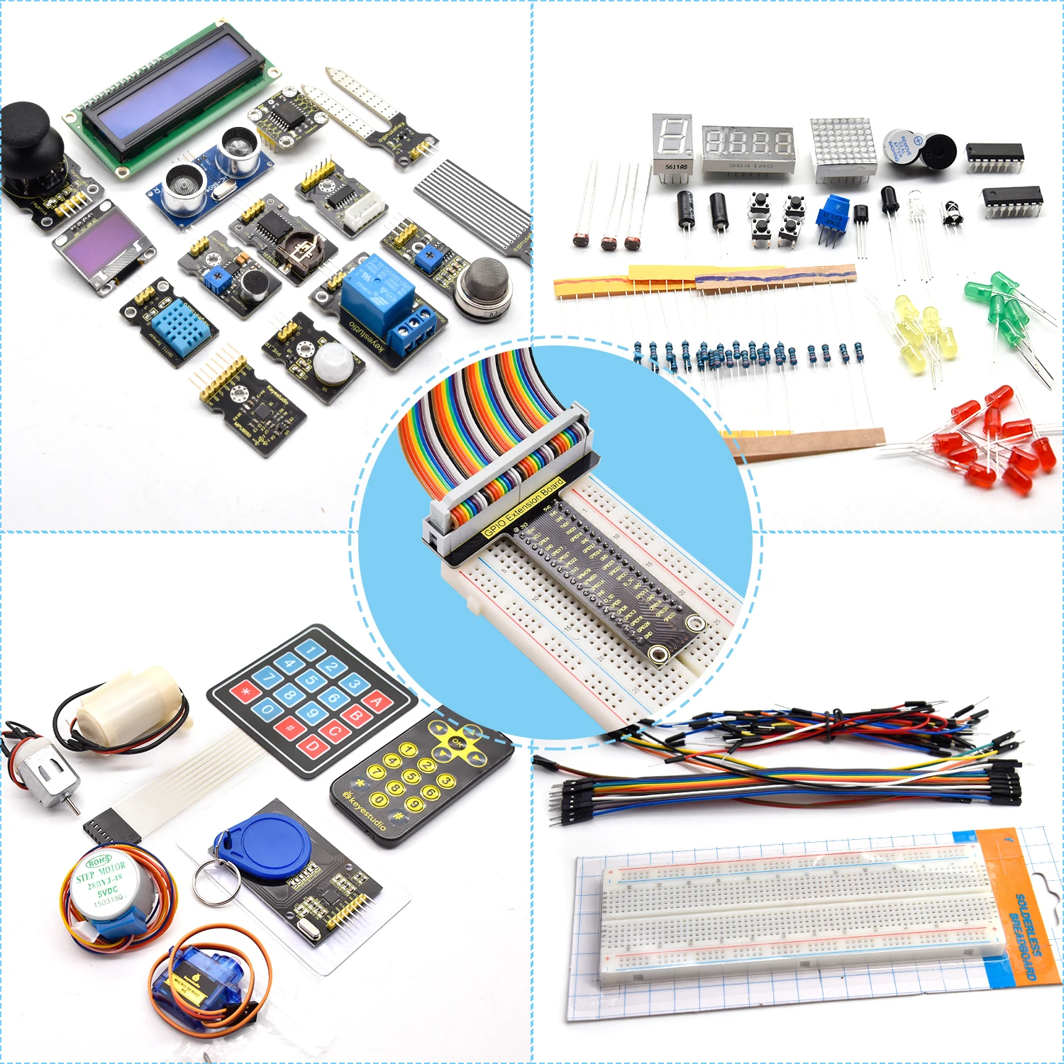 Keyestduio Raspberry Pi 4B Complete RFID Starter Kit For RPI C language/Java/ Python Programming 40+Projects Diy Electronic Kit