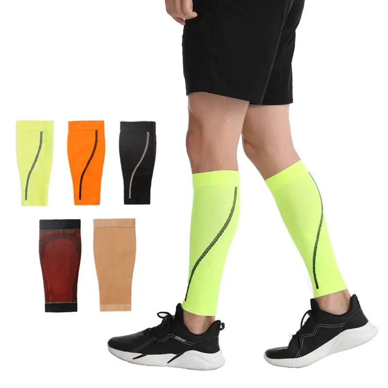 

1Pair Calf Compression Sleeves Nylon Outdoor Fitness Sport Calf Guards Leg Compression Socks for Running Besketball Badminton