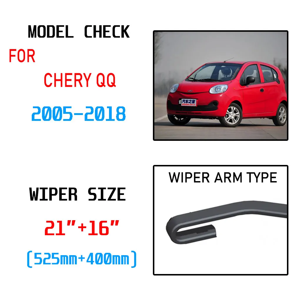 For Chery QQ 2005 2006 2007 2008 2009 2010 2011 2012 2013 2014 2015 2016 2017 2018 Accessories Front Windscreen Car Wiper Blades