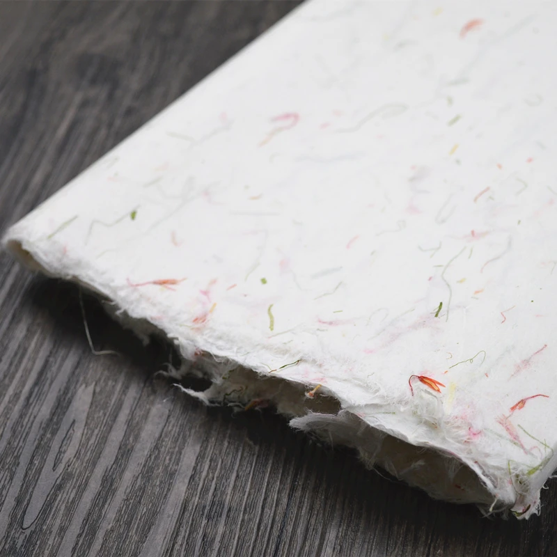 20 Sheet Calligraphy Xuan Papers Yun Long Rijstpapier Half-Ripe Fiber Rice Paper Carta Di Riso with Pattern Paper Craft Supplies