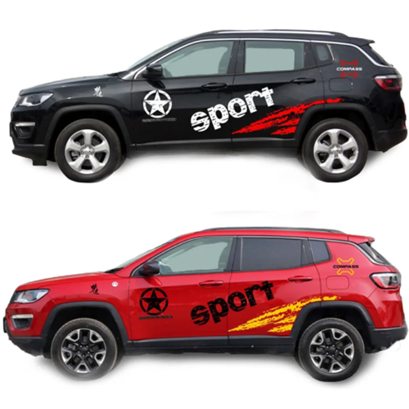 

Спортивная Виниловая наклейка для Jeep Compass 2017 2018 2019