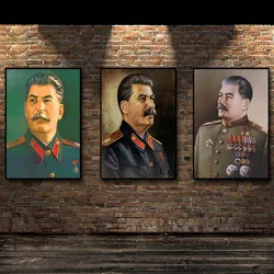 Joseph Stalin Portrait HD Wall Art Canvas Posters Prints Painting Wall Pictures for Modern Living Room Home Decor Artwork