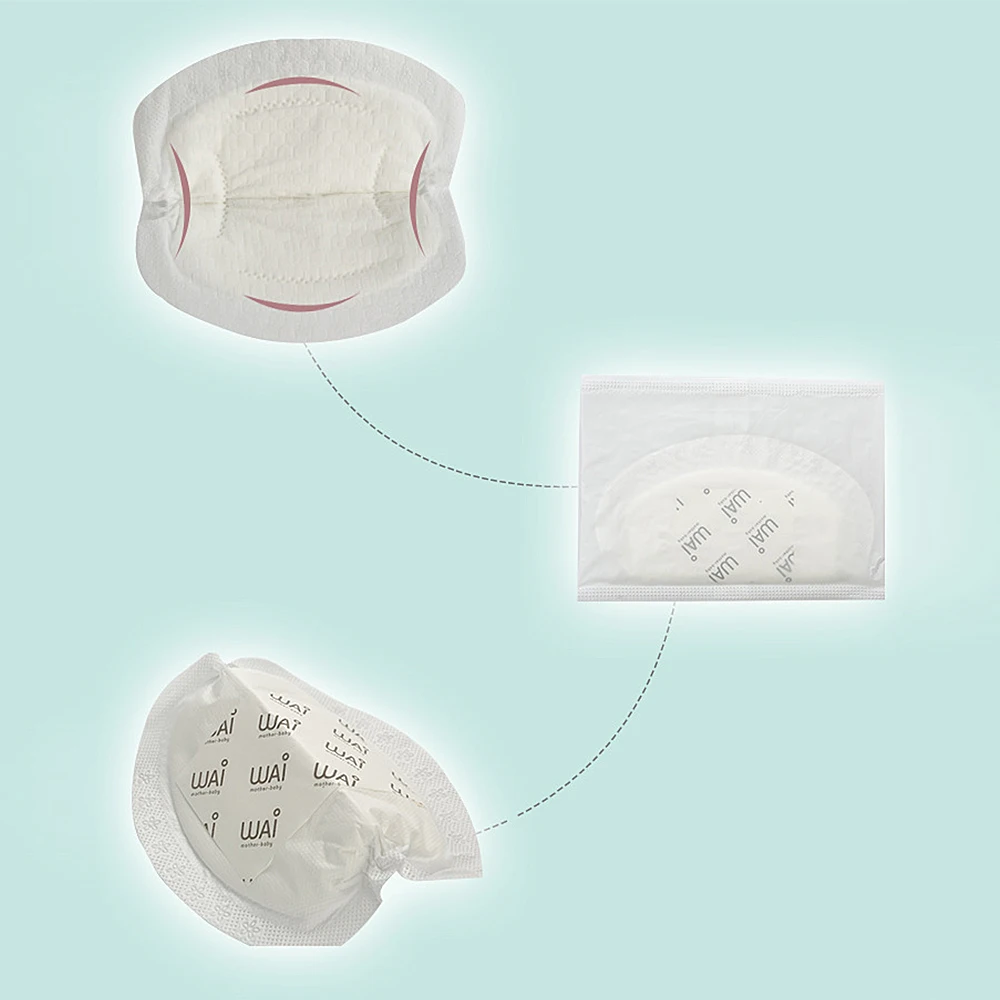 100Pcs/set Thin Disposable Nursing Pads Breathable Excellent Absorbency Breast Pads Waterproof Feeding Pad for Mom