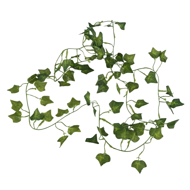 2M 6.6 Feet Artificial Ivy Fake Foliage Leaf Flowers Plants Garland Garden Decoration 2M (Sweet Potato Leaf)