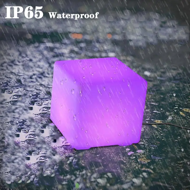 Waterproof LED Lawn Lamp Cube Chair Bar Light Outdoor Lighting Party Wedding Ktv Luminous Rechargeable Stool With Remote Control