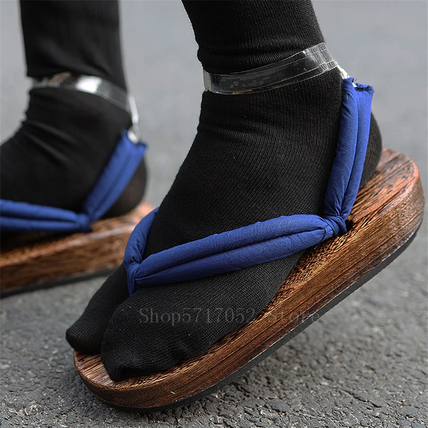 

Anime Cosplay Demon Slayer Kimetsu No Yaiba Geta Clogs Oriental Japanese Samurai Costume Woman Man Wooden Paulownia Slippers