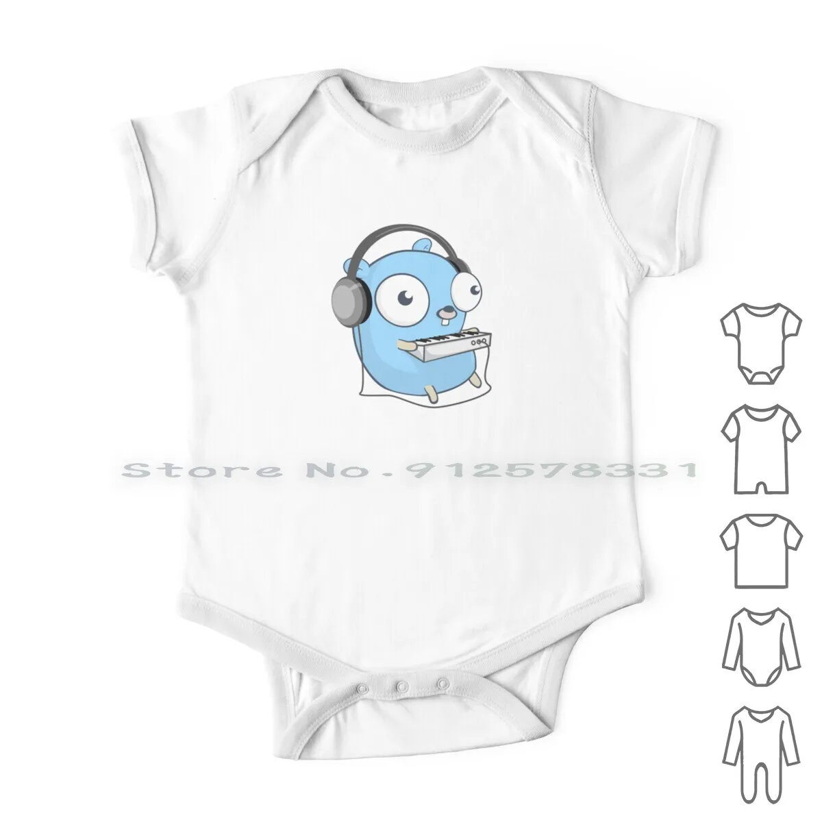 

The Golang Mascot : Music Newborn Baby Clothes Rompers Cotton Jumpsuits Go Backend Golang Logo Go Scripting Go Language Go