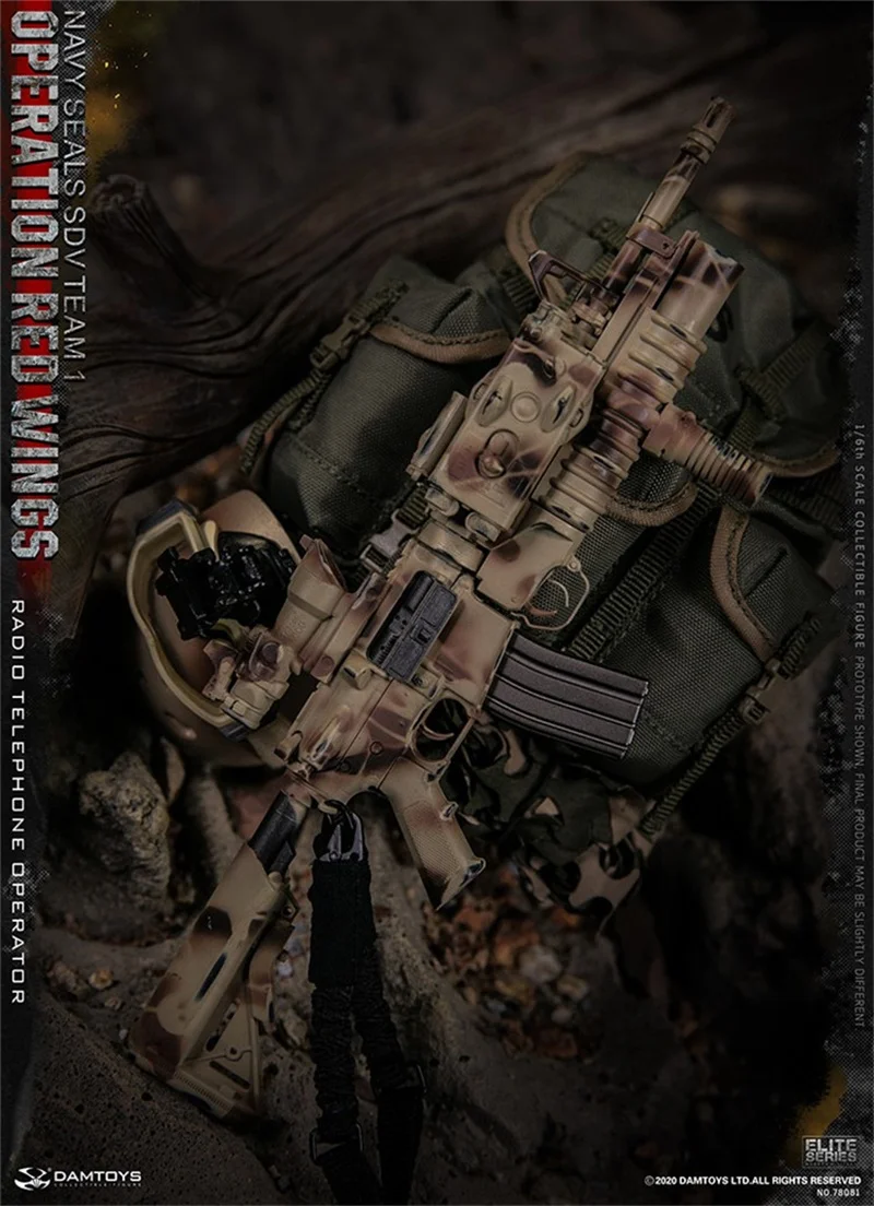 1/6 Toys Weapon M4 Model DAM 78081 Navy Seals Operation Red Wings Radio Telephone Operator For Usual 12 inch Doll Action