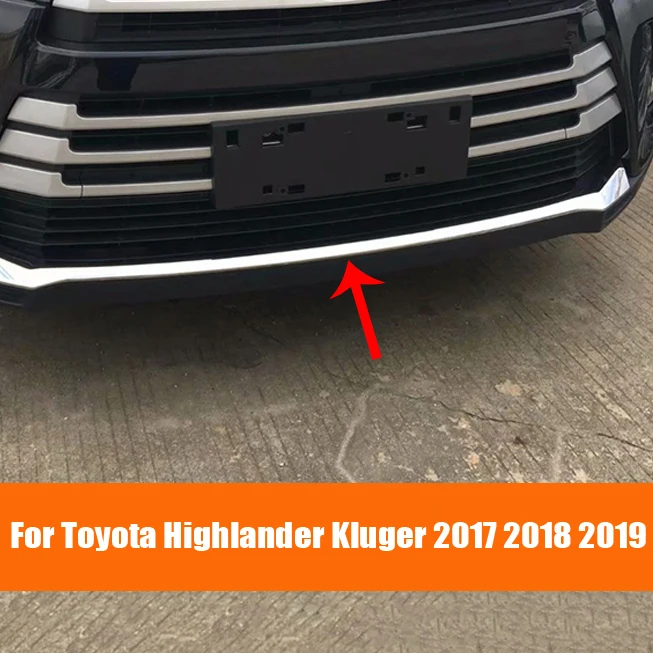 

Car Accessories Bottom Front Bumper Skid Molding Cover Trim Garnish For Toyota Highlander Kluger 2017 2018 2019