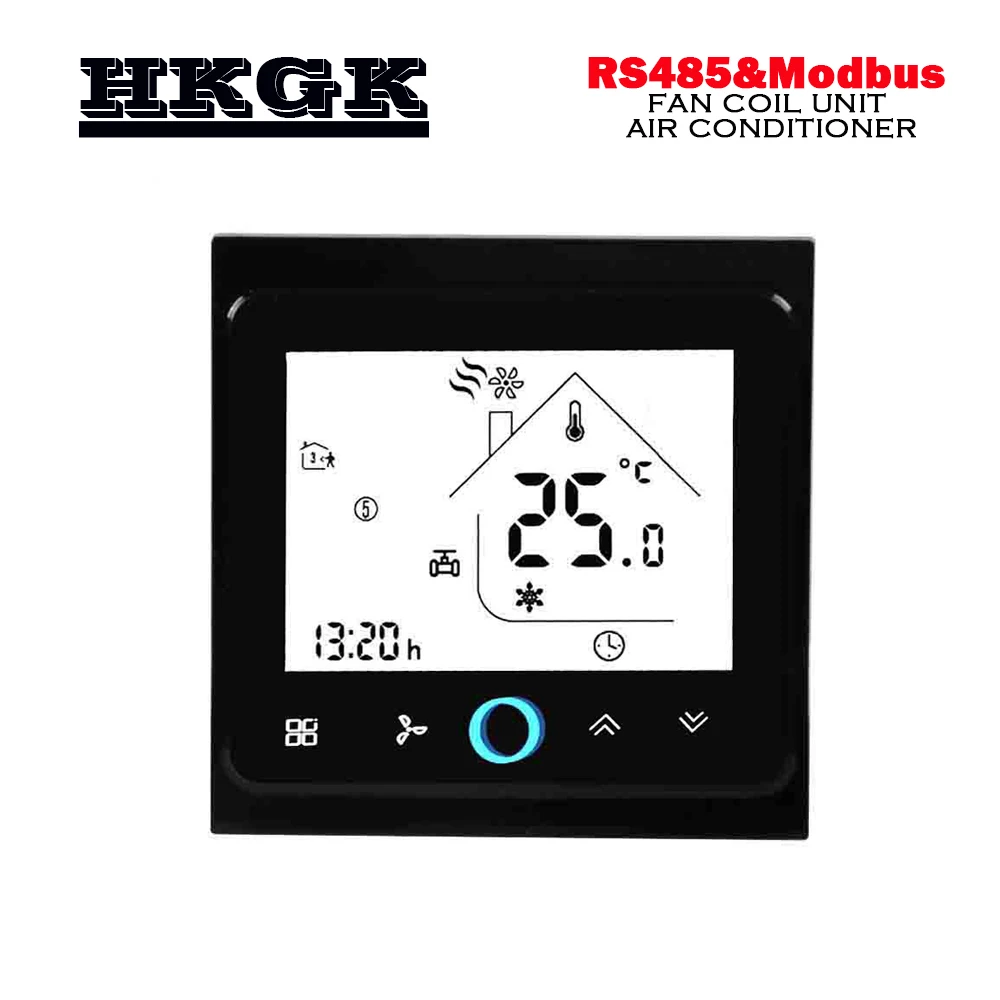 Modbus& RS485 RTU communication2Pipe smart heat cool temp thermostat  95-240VAC,24VAC